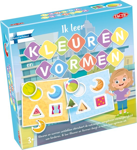 Tactic Ik Leer: Kleuren en Vormen – Bordspel – Educatief – Leerzaam Spel om Kleuren en Vormen te Leren Herkennen – 2 tot 4 Spelers – Vanaf 3 Jaar