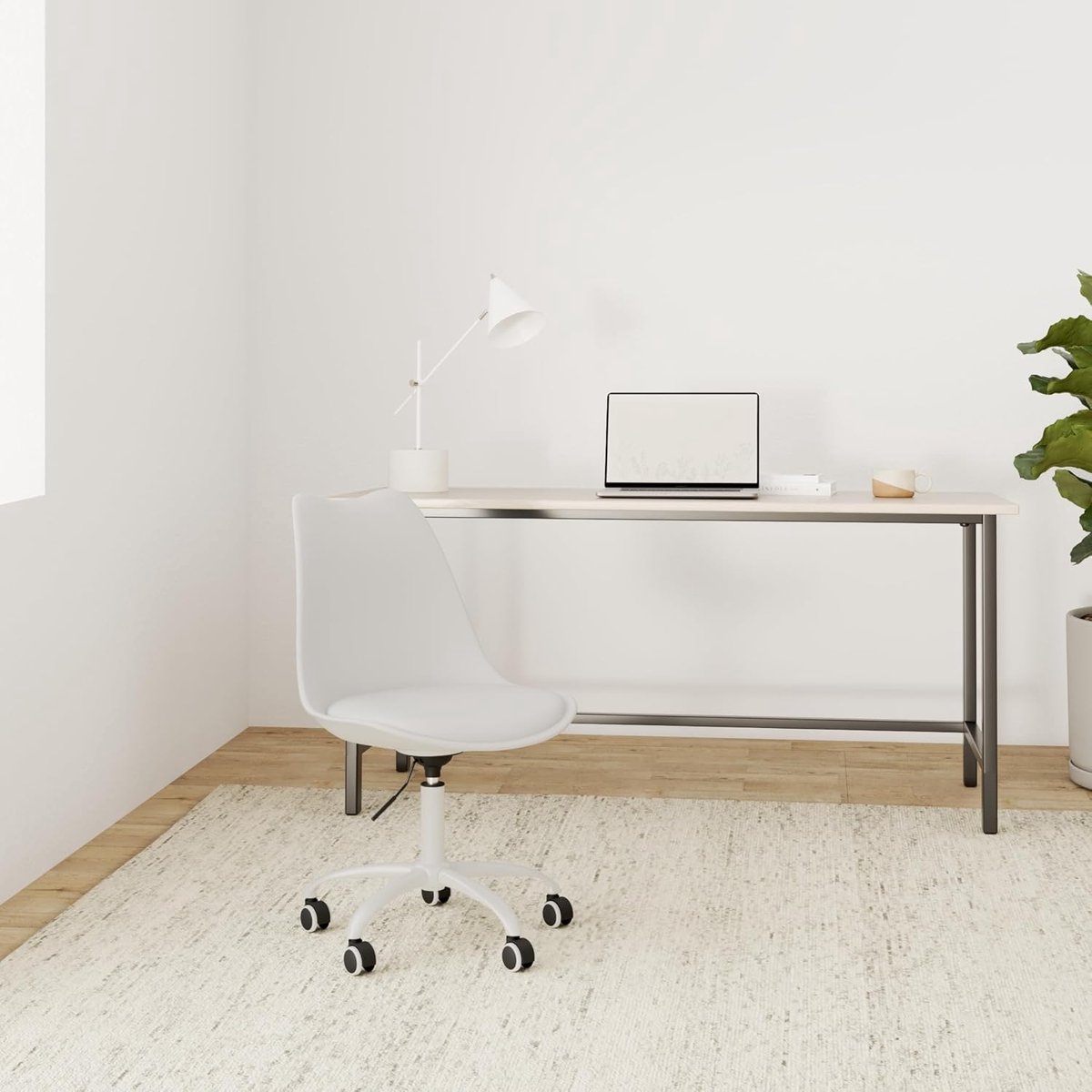 Scandinavische Ergonomische Bureaustoel – In - Wit - – In Hoogte Verstelbaar – - Medahomestore