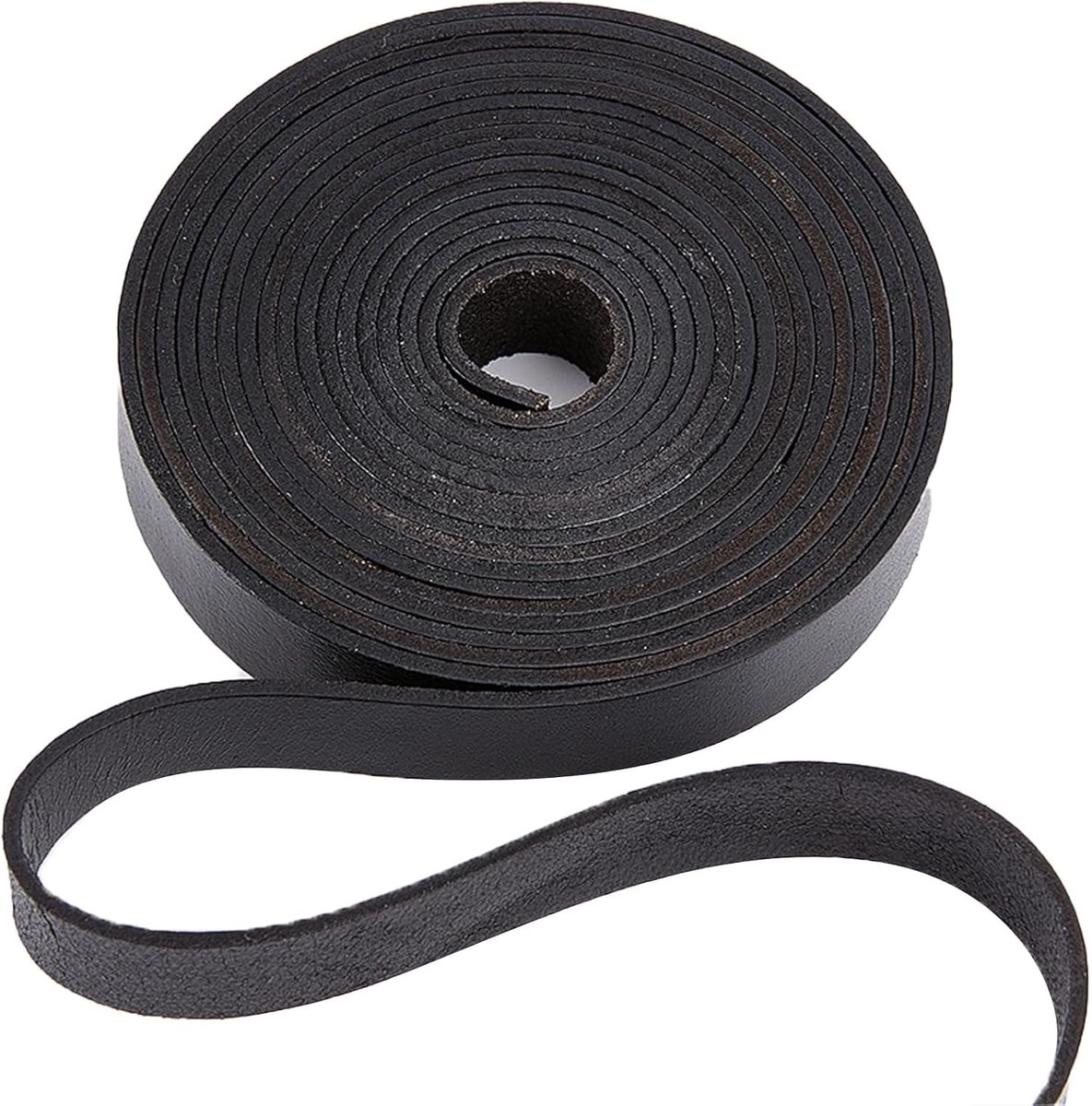 15mm x 3M Flat Leather String - Flat Leather Cord - 2mm Thick Black Cowhide Leather Strap - Strip Wire Rope voor Bracelets - Necklace - Belts - Pet Collars - Tags - Jewelry Making Workshop