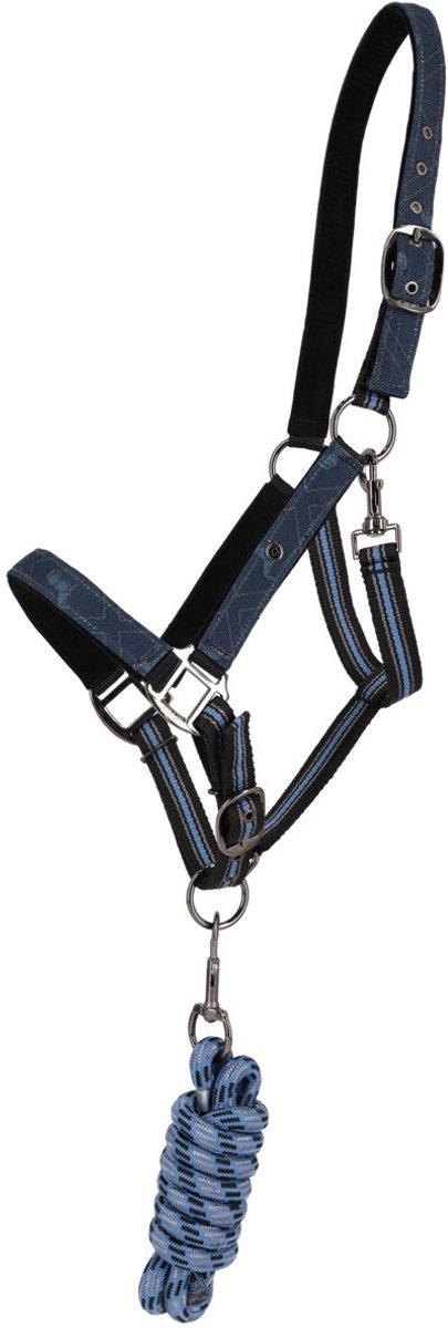 QHP Halster met Lijn NAVY DUSK PONY - Stijlvol en Duurzaam