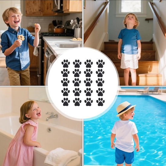 20 Stuks Antislip Douche Stickers Hondenpoot Vorm Veiligheidsstickers Voor Badkamer Bad En Douche Ouderen Senioren Baby Peuter Kinderen van Merkloos — afbeelding 2