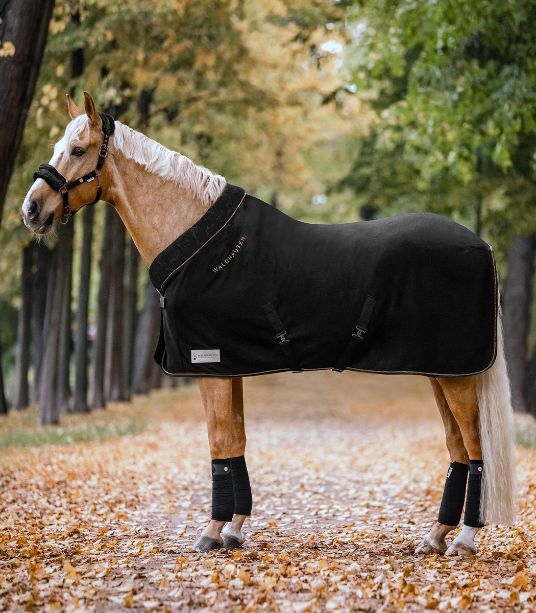 WALDHAUSEN FLEECEDEKEN MODERN ROSÉ Zwart