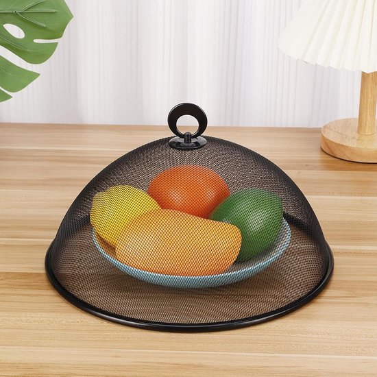 Ronde voedselafdekking, roestvrij staal, voedselafdekking, voor perfecte bescherming van levensmiddelen, barbecuegerechten, voor familiebijeenkomsten, feestjes met vrienden, kamperen，30*13.5cm — afbeelding 2