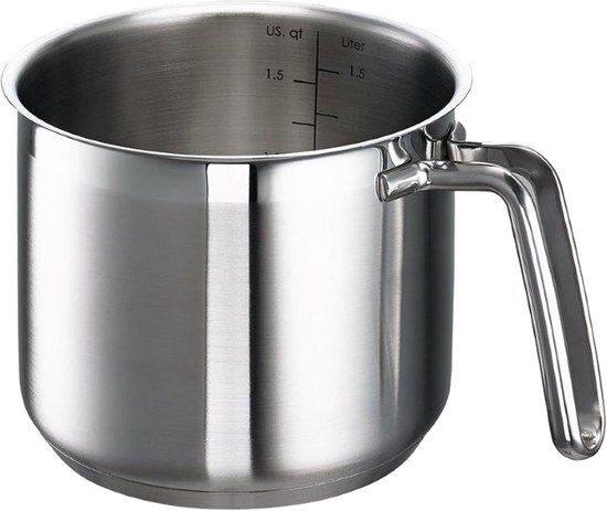 Mini Melkpan 14 cm - 1.9 L - Roestvrij Staal 18/10 - Voor Inductie