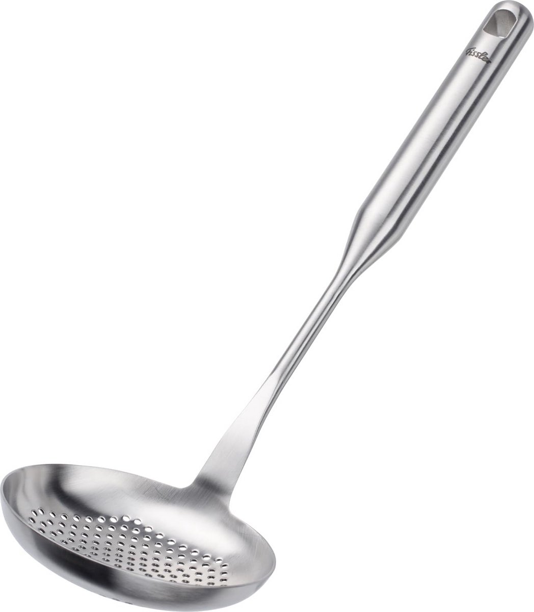 Fissler Essentiale Roestvrij Stalen Zeeflepel - 35 cm - Grote Zeeflepel met Hangring - Geschikt voor Vaatwasser