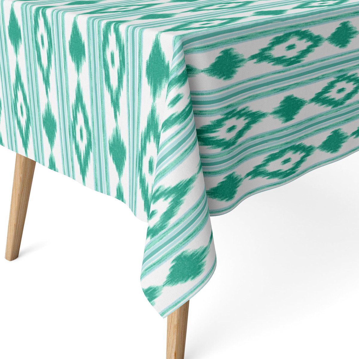 Unyqoos® Waterafstotend tafelkleed voor binnen en buiten in turquoise design