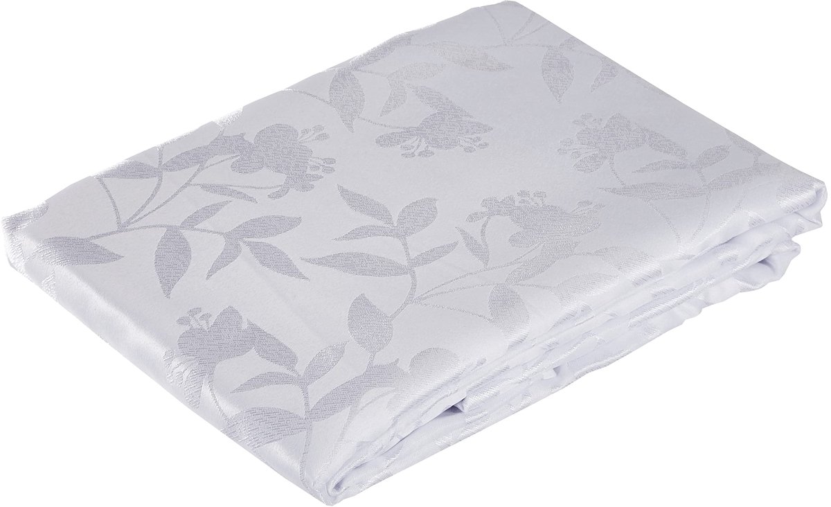 Unyqoos® Elegant wit tafelkleed in damast-look voor grote tafels 150x300 cm