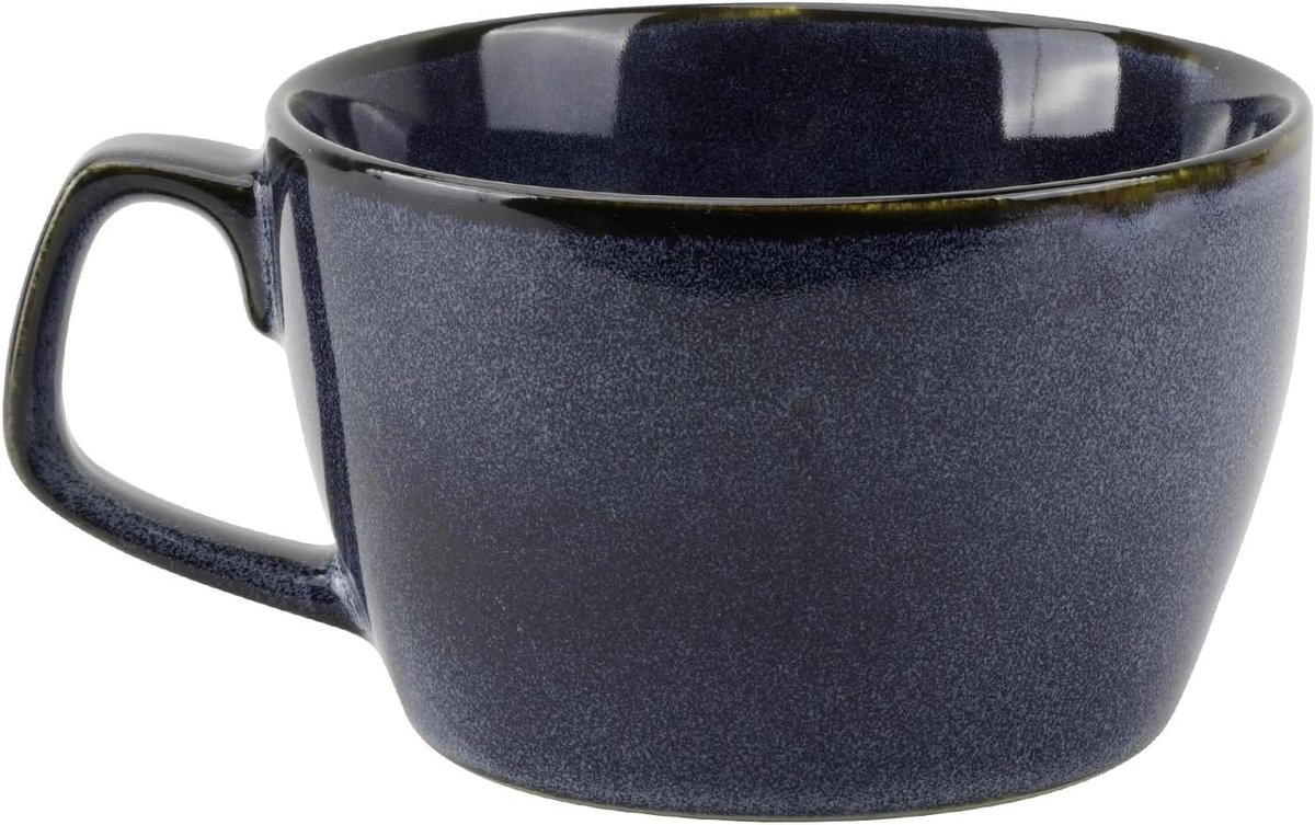Ronte - Grote keramische koffiemok met 700 ml capaciteit voor kantoor - Blauw