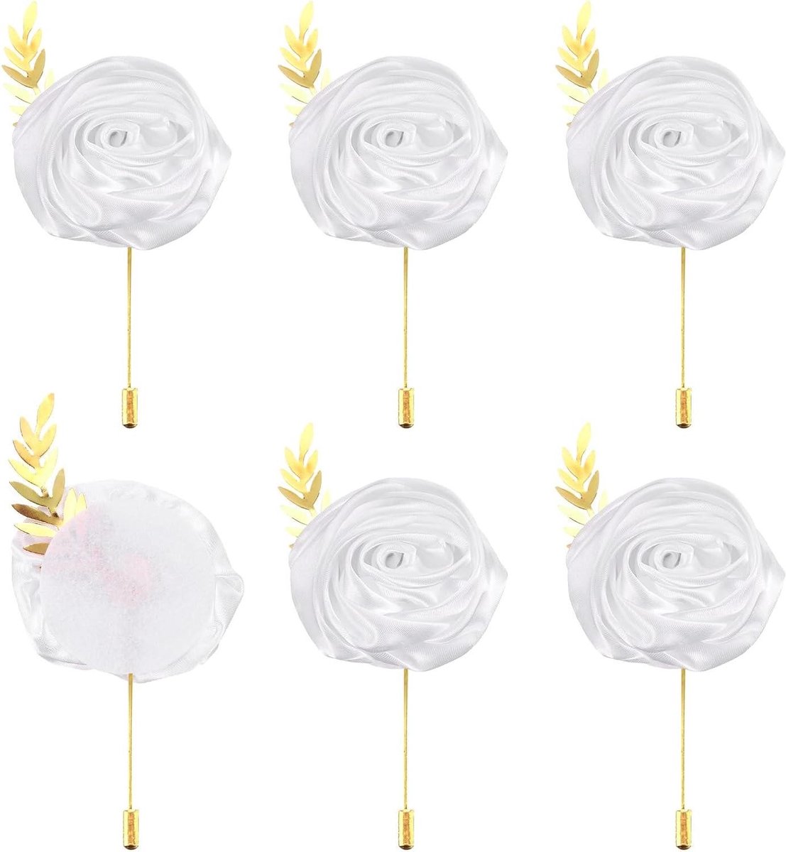 Allecta - Witte rozen voor bruiloft, ceremonie, jubileum - set van 6 stuks.