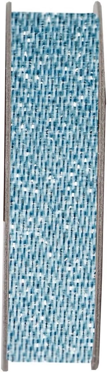 Glinsterend Satijnen Haarlint 3 Meter - Roestvrij Blauw
