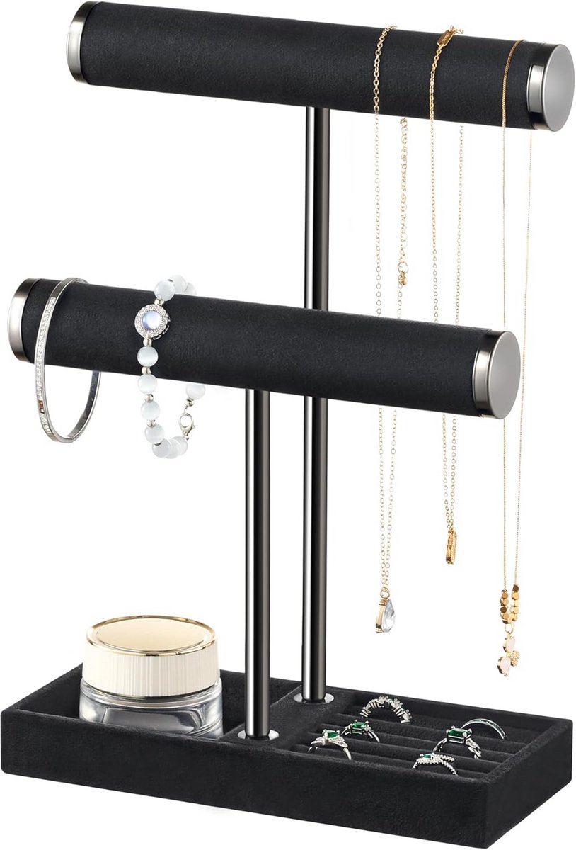 Tweedelige Sieraden Organizer - Houd Armbanden, Kettingen, Horloges en Ringen Netjes Georganiseerd