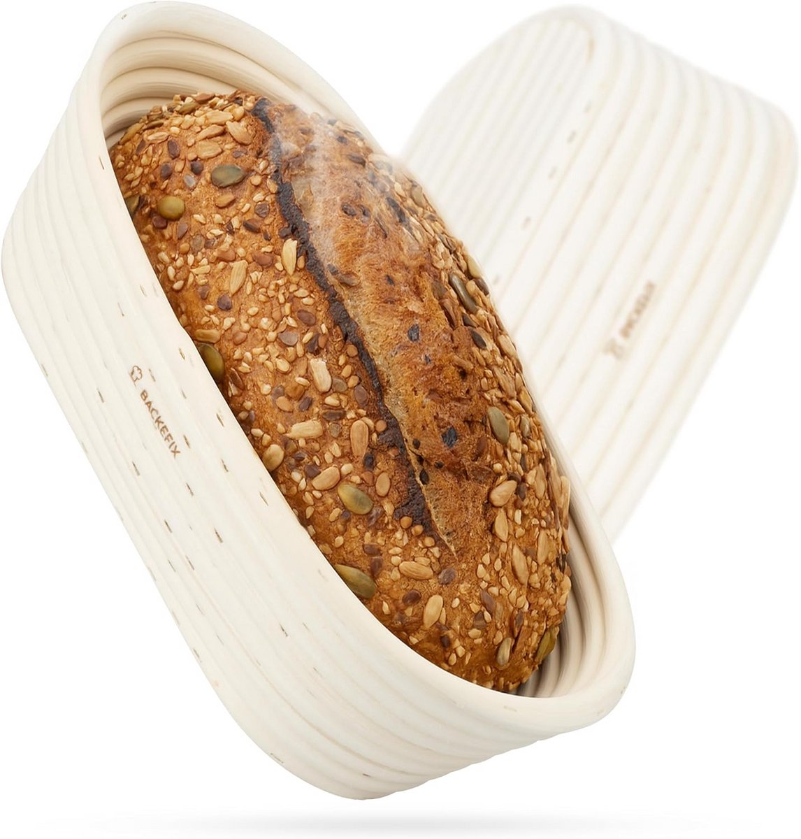 Ovale Bakmand 25 cm - Natuurlijke Rijzbak voor Brood, Zuurdesem en Handgemaakt Brood - Broodbakmand van Hout