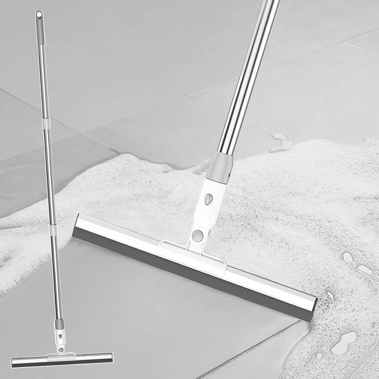 Novaliv 4 x douchewisser lange steel 137 cm vloertrekker douche 60 cm grote raamreiniger waterschuiver metalen vloer zwembad badtrekker XXL brede tegels waterschuiver terras