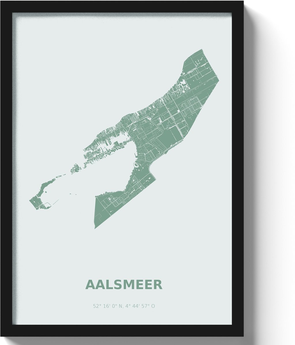 Poster Aalsmeer A3 - 30 x 42 cm - Groen (Exclusief Lijst)