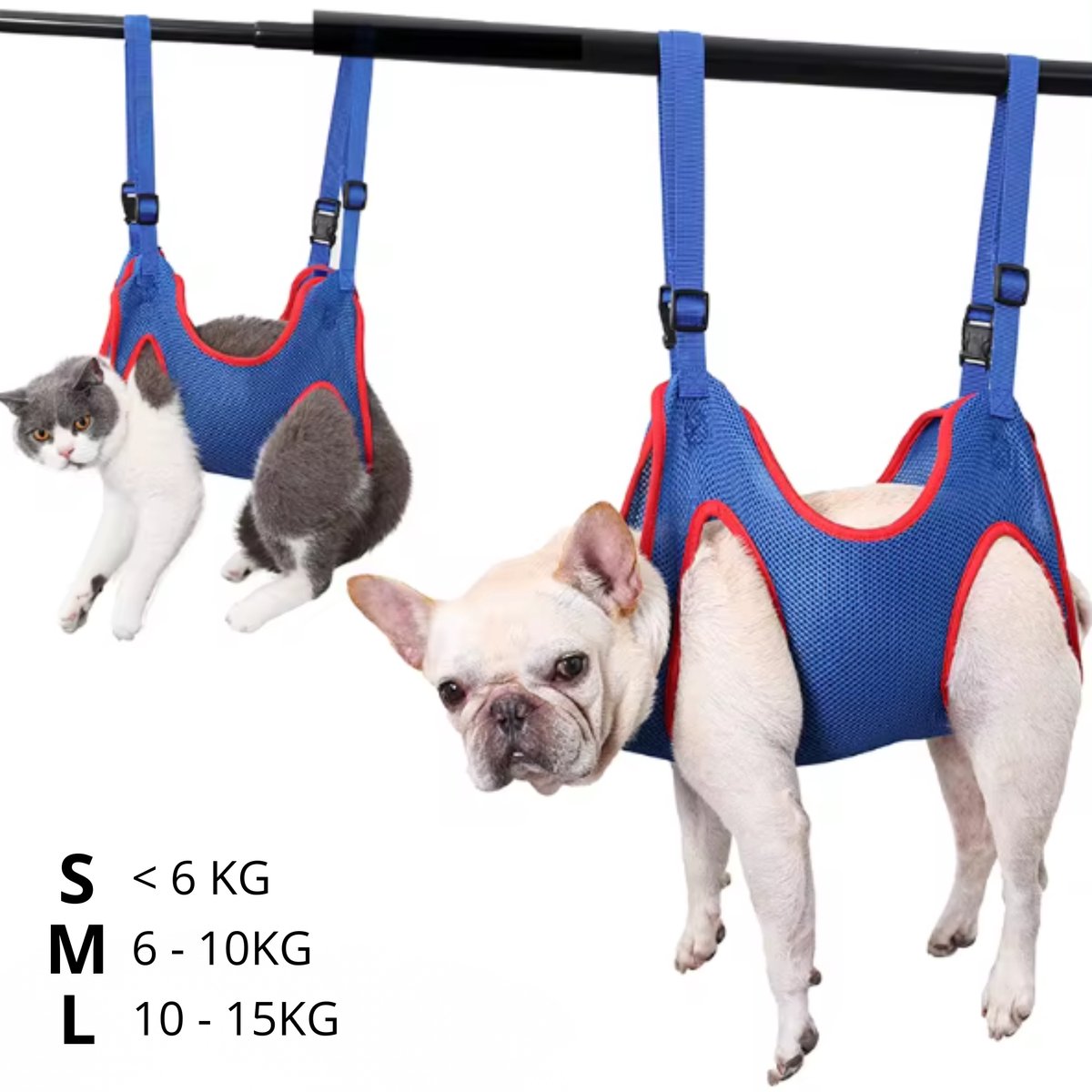 Maat M - Katten, honden hangzak voor het makkelijk knippen van nagels, maat medium, Waszak, nagelknippen, huisdierverzorging | Cat Hangbag | Pet Hangmat | Cat Hammock