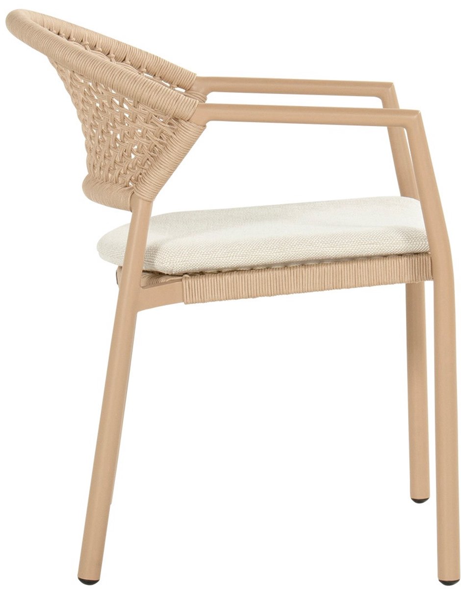 Hartman Taragona chaise de jardin empilable rope dining - Cappuccino