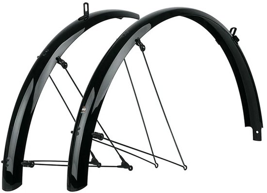 Set van twee glanzend zwarte SKS fietsspatborden.