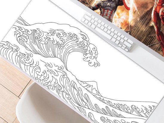 Grote gaming muismat 900 x 400 mm met antislip basis en gestikte randen — afbeelding 4