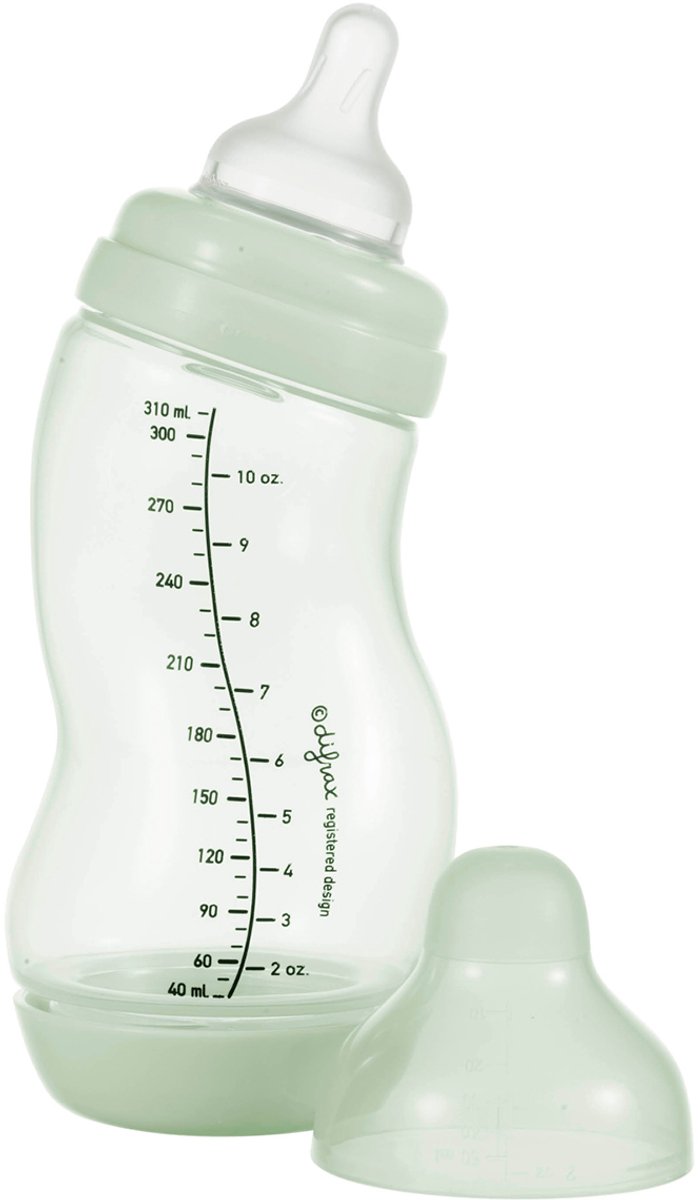 Difrax Brede S-fles - 310 ml - Pistachio - Anti Colic tegen krampjes van Difrax — afbeelding 2