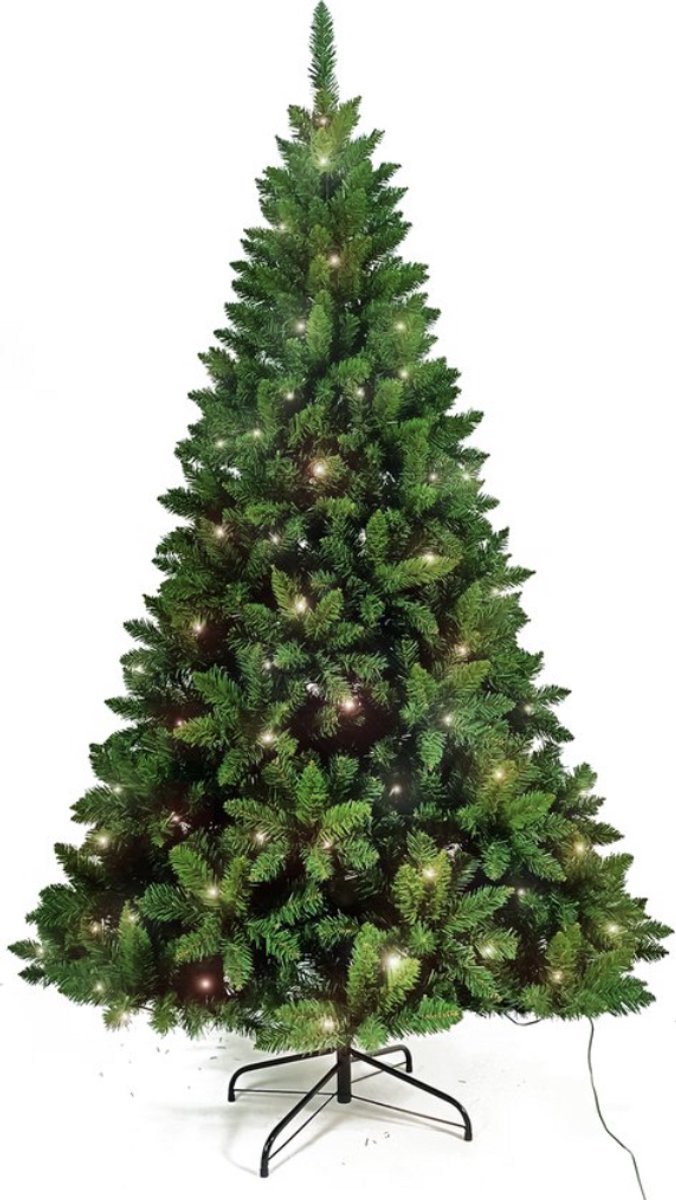 AG Luxe Kerstboom Met Verlichting 210 cm - Extra Vol Met 1200 Takken - Realistisch En Herbruikbaar - Kunstkerstboom - Kerstbomen - 1200 Takken - Zeer Vol – foto 3