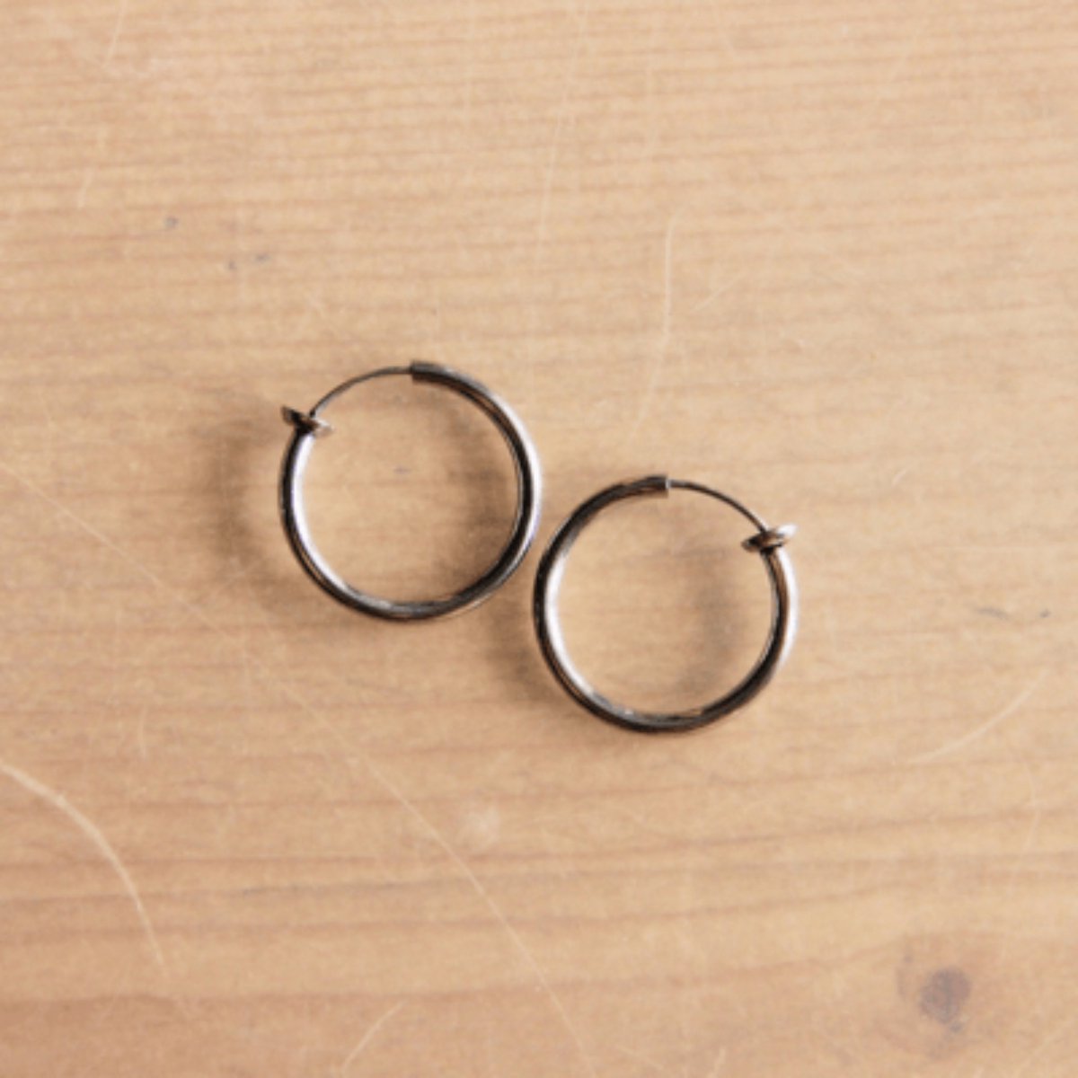 Juvana Oorringen Met Clip - StainlessSteel Oorbellen Zilver Minimalistisch 2 cm Diameter