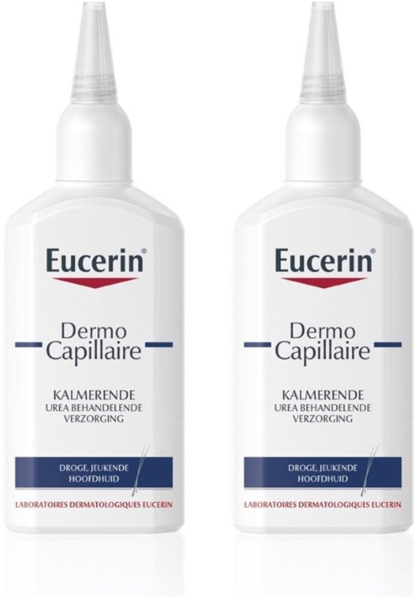 Eucerin DermoCapillaire Kalmerende Urea Hoofdhuid Verzorging - Voorkomt Jeukende Hoofdhuid - Parfum Vrij - 100 ml - Voordeelverpakking - Bundel van 2