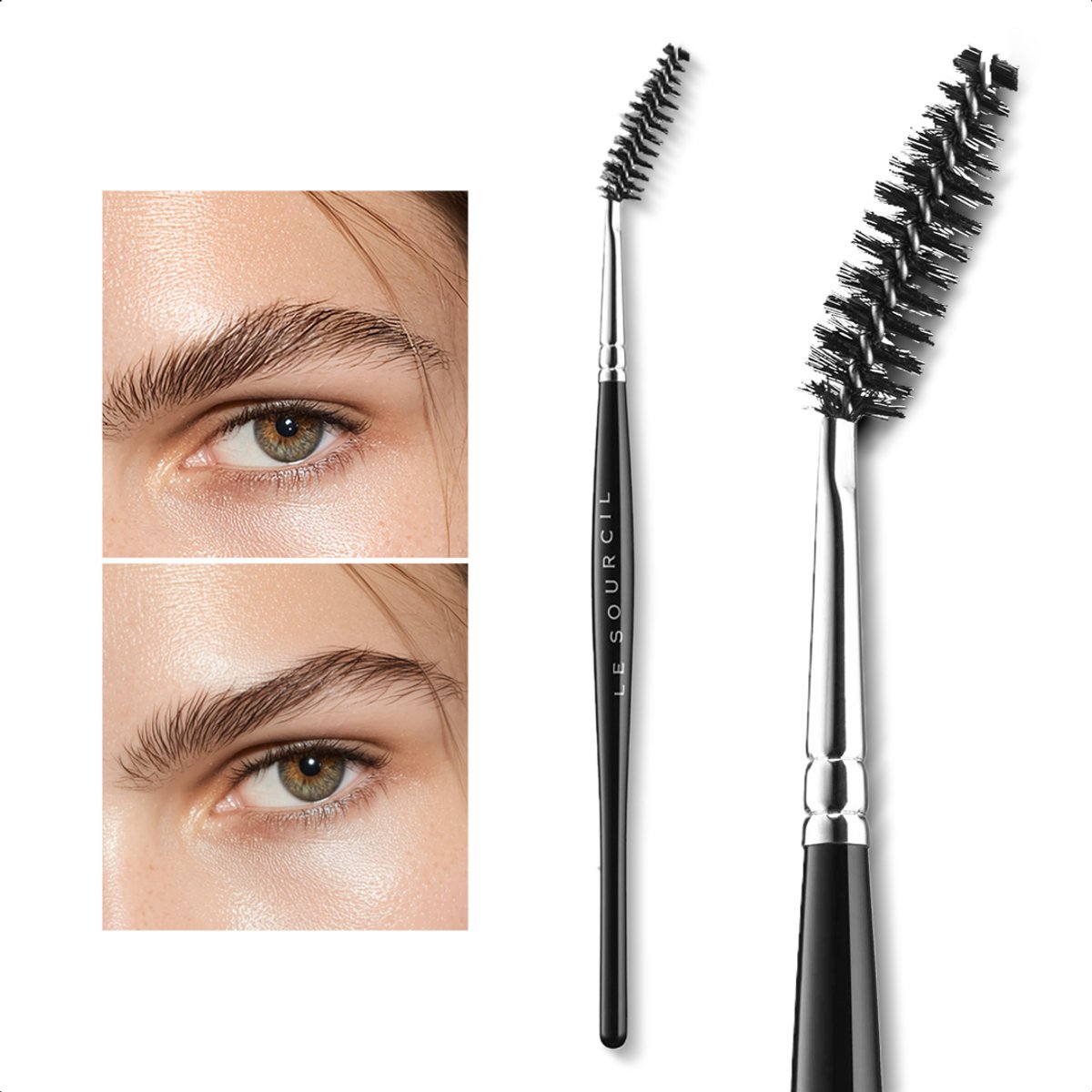 Le Sourcil La Brosse - Professionele Wenkbrauw Borstel - Ergonomische Wenkbrauwkwast & Wenkbrauwkam - Make up Kwasten