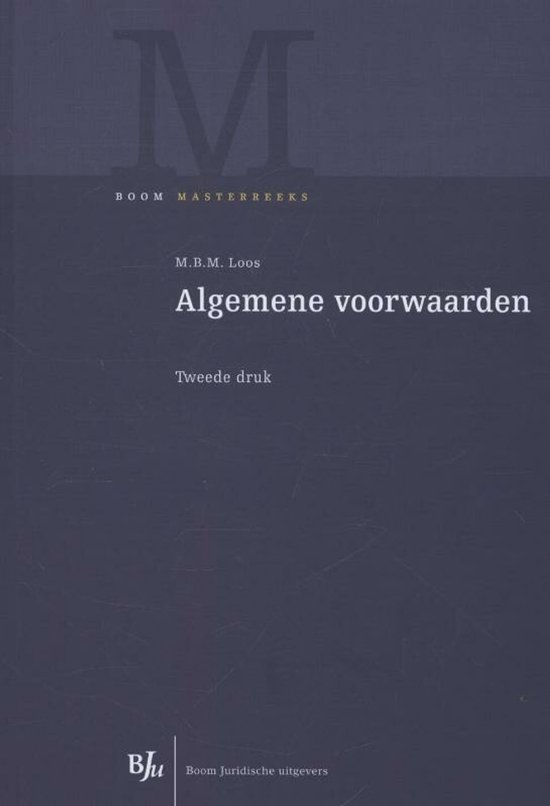 Boom Masterreeks - Algemene voorwaarden - cover