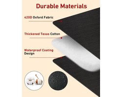 Keukenkraan buitenkraanafdekkingen voor bescherming tegen vorst in de winter - 2-pack, verdikte geïsoleerde buisafdekkingen voor buiten, onmisbare herbruikbare waterdichte kraanafdekkingen voor tuinonderhoud, 15×20 cm, zwart