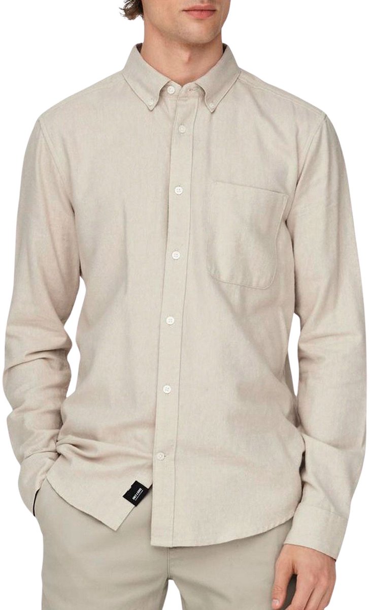 Only & Sons Gudmund Solid Overhemd Heren - Maat M