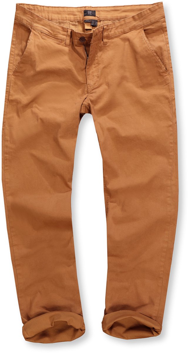 JP 1880 - Heren - Chino-broek Buik-Fit Regular-Fit - Karamel - Maat 70