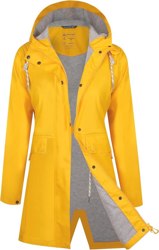33,000ft Dunne waterdichte opvouwbare damesregenjas met capuchon, licht ademend, reis-regenponcho, lange windbreaker voor dames, gedroogde roos., S