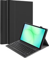 Cazy tablet Hoes met Toetsenbord geschikt voor Samsung Galaxy Tab A11 Plus - QWERTY Bluetooth Keyboard Case - Zwart