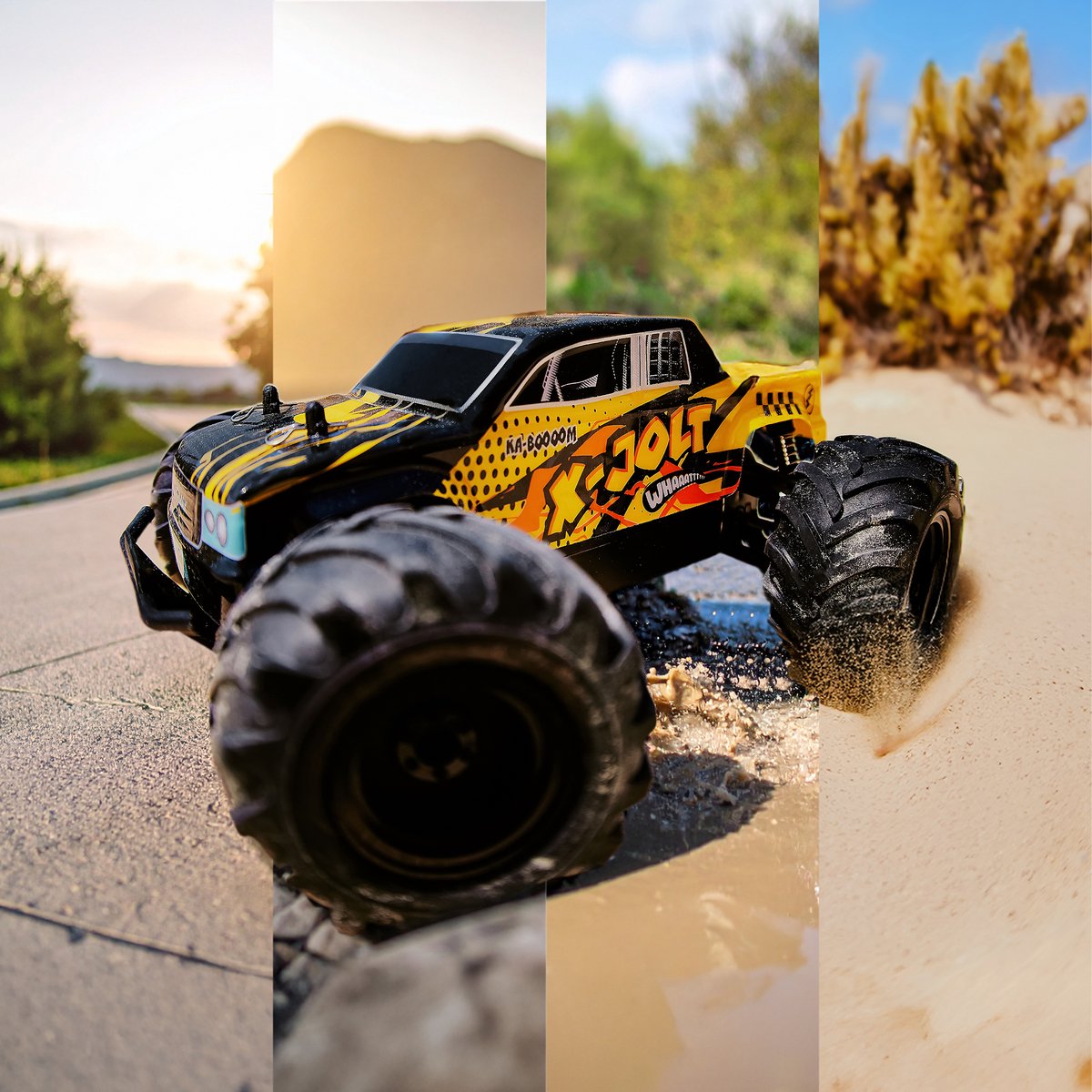 Overmax X-Jolt RC Auto – 20 km/u – Achterwielaandrijving, 2 Accu’s tot 30 min Rijtijd, Vering, Stootbumper, Offroad Banden, Plooibare Snelheidsregeling, Ergonomische Afstandsbediening – Racewagen voor Kinderen & Volwassenen - Bestuurbare Auto — afbeelding 16