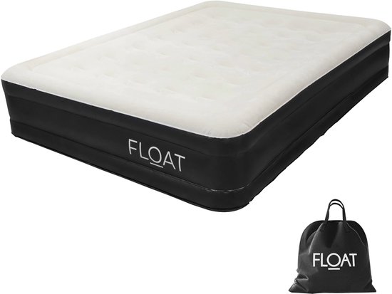 FLOAT NimbusRest - 2 Persoons luchtbed met ingebouwde elektrische pomp - < 3 min snel opgeblazen - 198 x 152 x 38 cm - Zelfopblazend Twee persoons luchtmatras - Logeerbed Queen