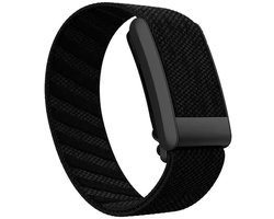 Nylon bandje - geschikt voor WHOOP 4.0 - elastische band met houder - zwart