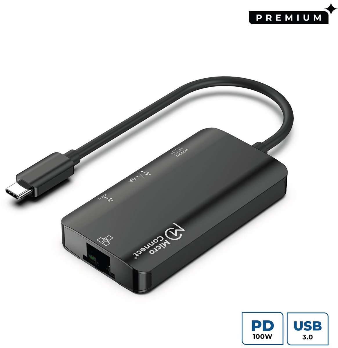 Microconnect USB3.1CCOM16 laptop dock & poortreplicator Bedraad USB 3.2 Gen 1 (3.1 Gen 1) Type-C Grijs