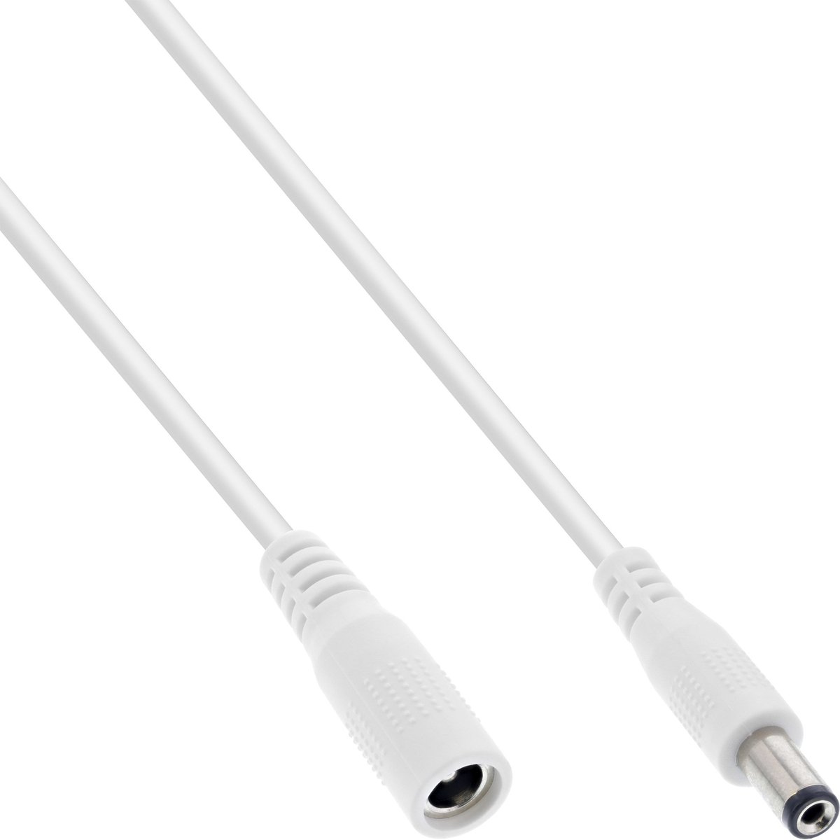 DC verlengkabel | 5,5 x 2,1mm | max. 24W | wit | 1 meter