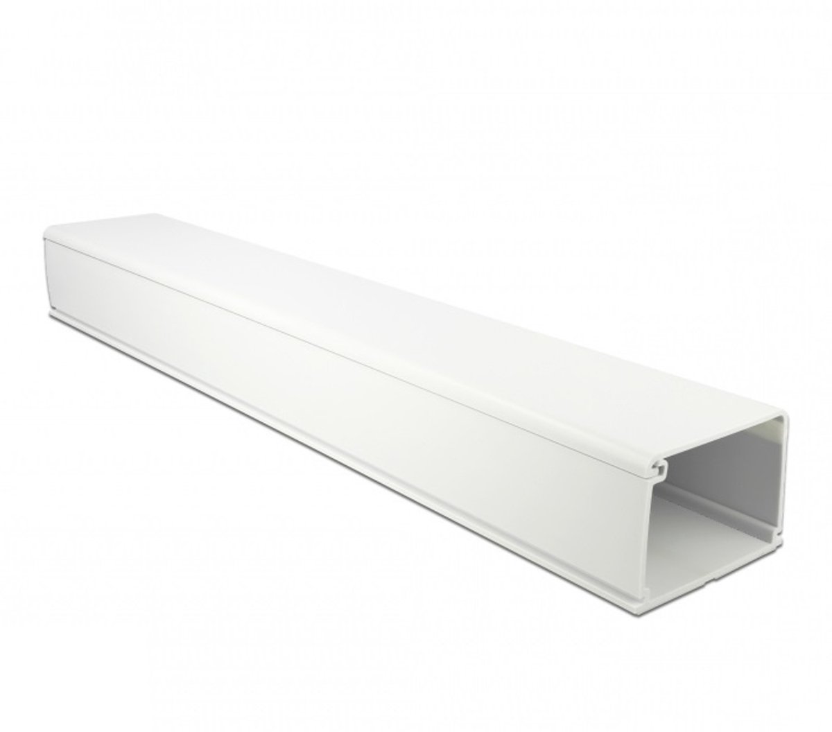 Kunststof kabelgoot met cover en zelfklevende plakstrip - 100 x 8,3 cm / wit
