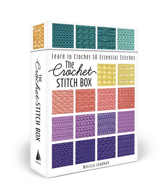 La Crochet Stitch Box. Apprenez 50 points essentiels avec des exemples dans diverses couleurs.