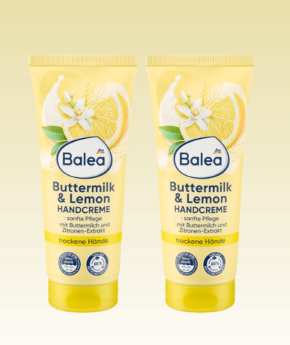 Balea handcrème Buttermilk & Lemon | 2x 100ml