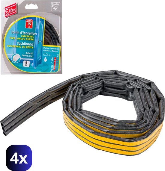 3 kleuren 35mm siliconenrubber diepgang Excluder Strip Raam Deur Tochtstrip Tape (Bruin