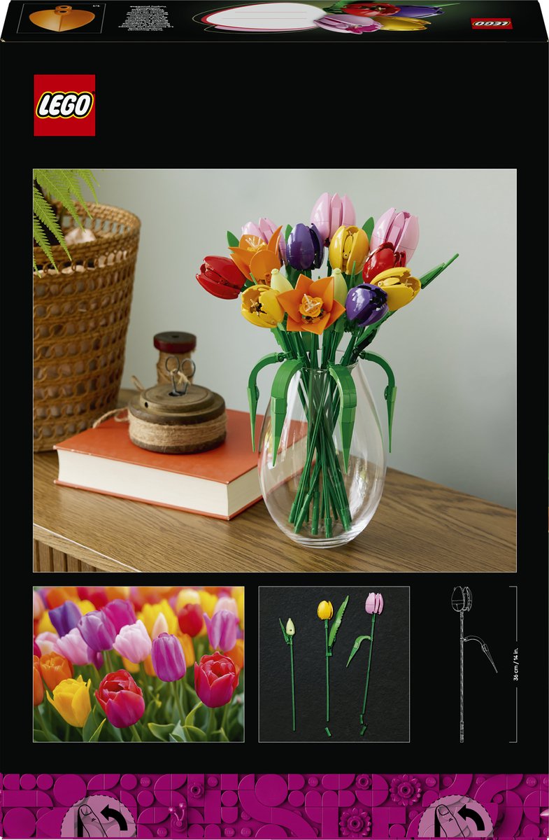 LEGO® Botanicals Boeket met Tulpen Bloemendecoratie - 11501 — afbeelding 14
