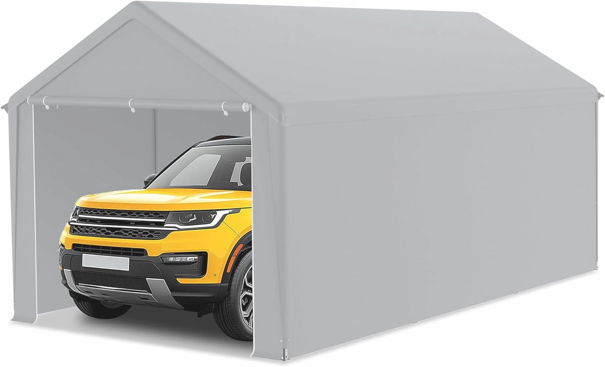 Duurzame Carport Tent Garage 3 x 6 m - Bescherming voor Auto, SUV, en Truck - Makkelijk te Monteren en Weerbestendig