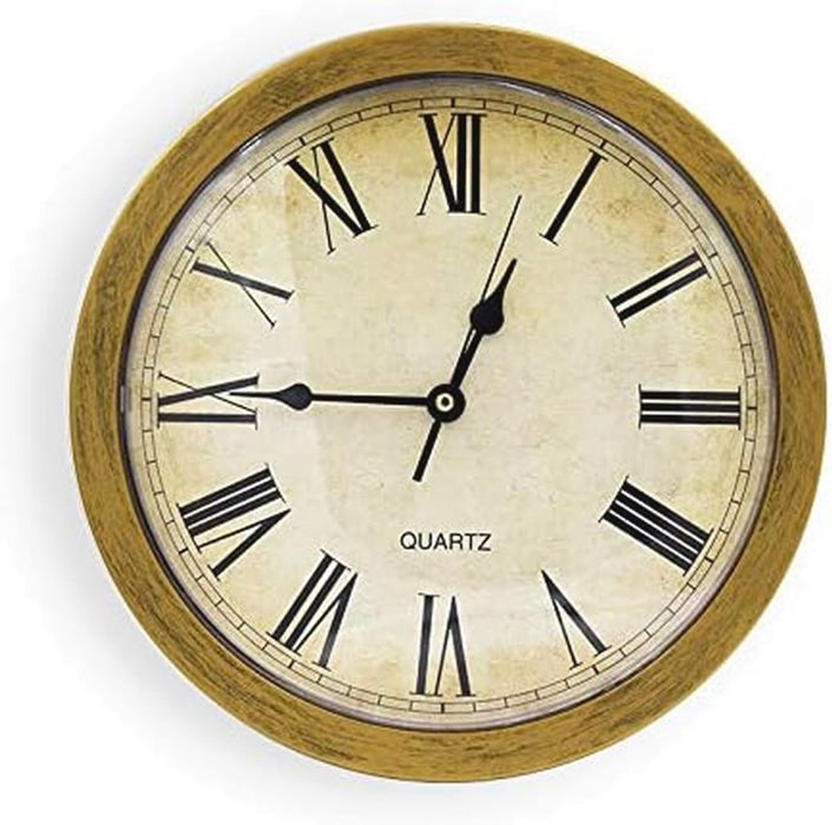 Vintage Ronde Wandklok met Verborgen Opbergruimte voor Sieraden en Geld