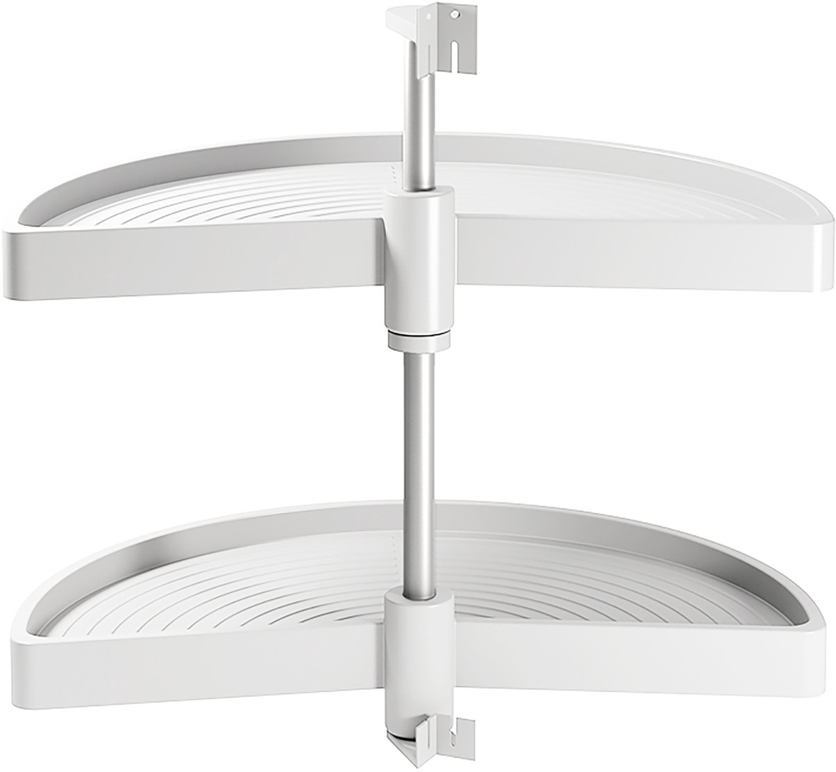 Emuca Set draaiende schalen voor keukenmeubels, 180Âº, unit 900 mm, Kunststof, Grijs