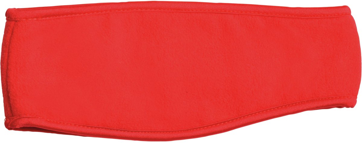K-up winter hoofdband Sport - oorwarmer - rood - fleece - volwassenen - lichtgewicht