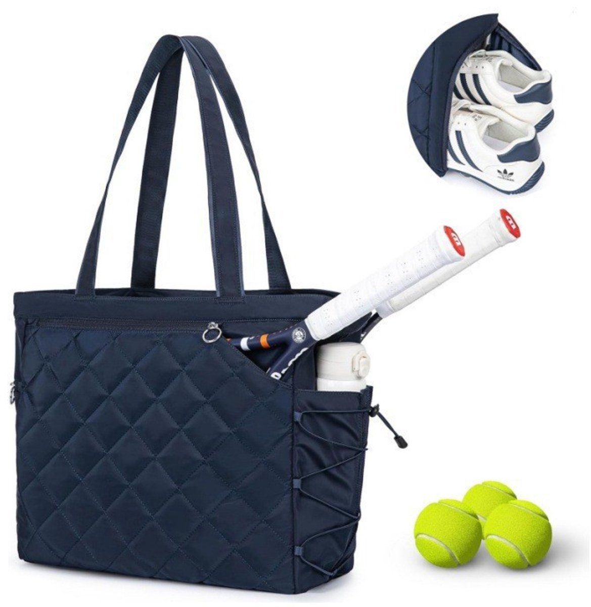 Rugzak - Tennistas - handtas - Sporttas - Waterdichte rackettas - Geschikt voor meerdere rackets met schoenenvak - blauw