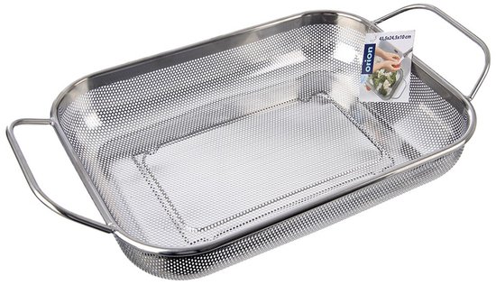Orion Anett Serie - Roestvrijstalen Keukenzeef - 43x25x9 cm - Stabiele Handgreep van Merkloos — afbeelding 5