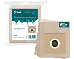 Sillar stofzuigerzakken - papier - met afdichting - biologisch afbreekbaar - vervanging voor traditionele stofzuigers - Zelmer, Amica, Beko, Hoover, Philips, MPM - 18 x 15 cm - 5 stuks